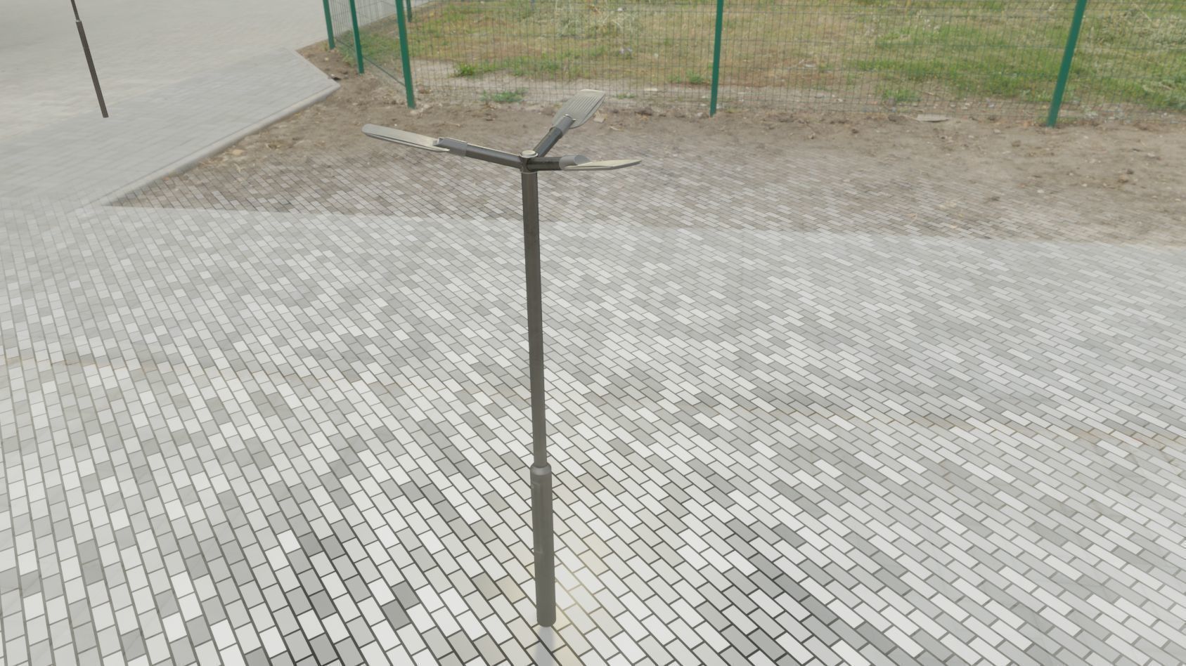 Street Light 12 version 3 3m with pole 3 Low-poly 3D model_71