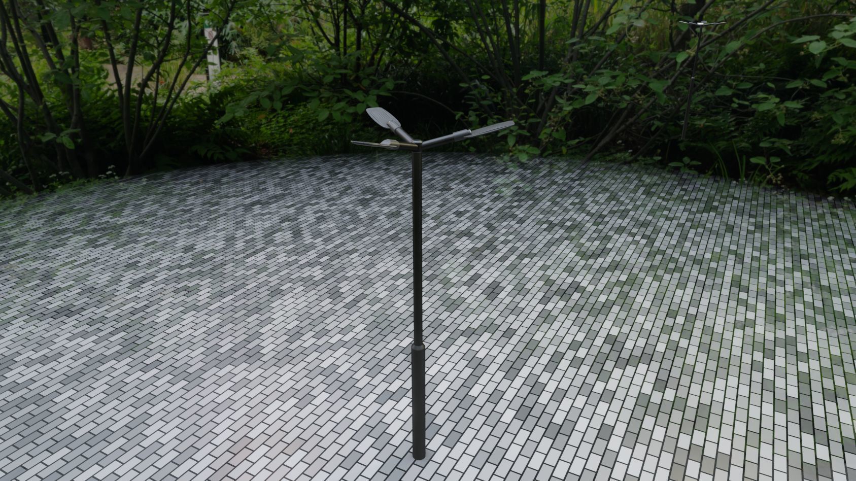 Street Light 12 version 3 3m with pole 3 Low-poly 3D model_77