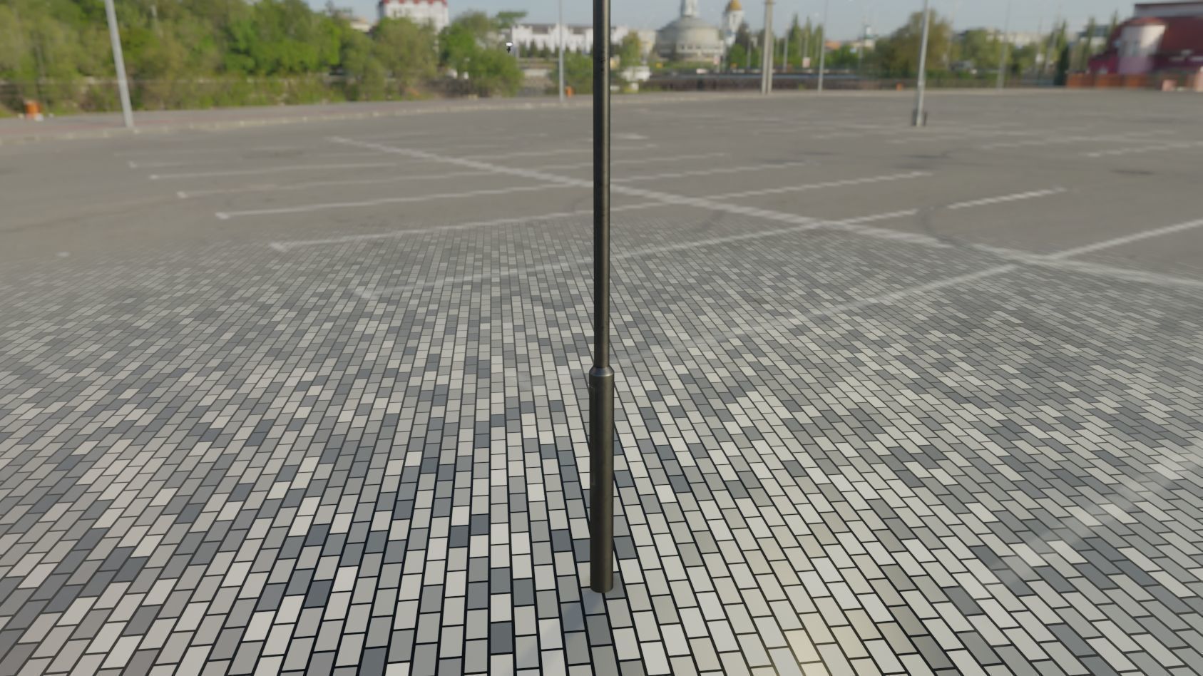 Street Light 12 version 2 3m with pole 3 Low-poly 3D model_29