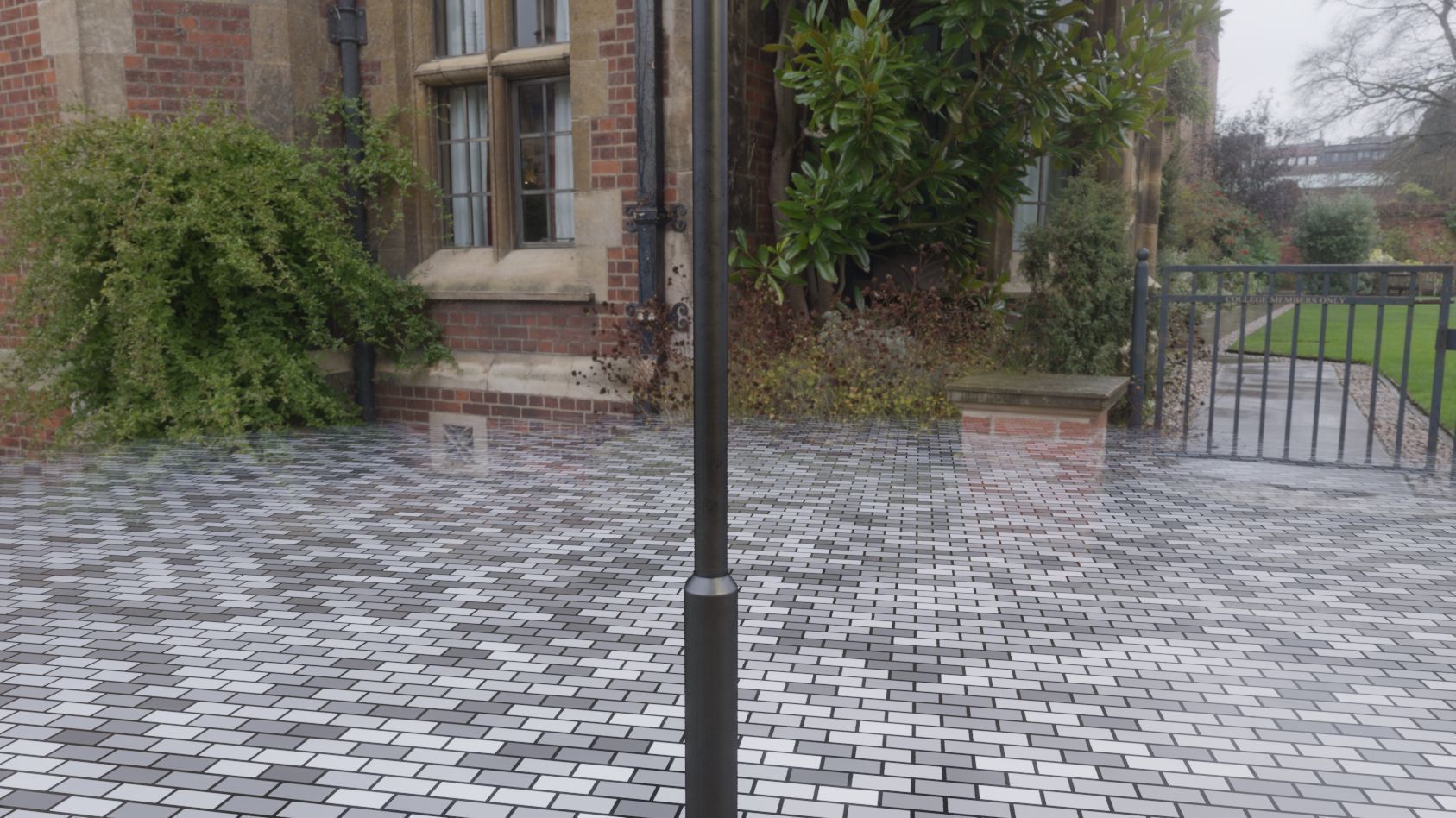 Street Light 12 version 2 3m with pole 3 Low-poly 3D model_37