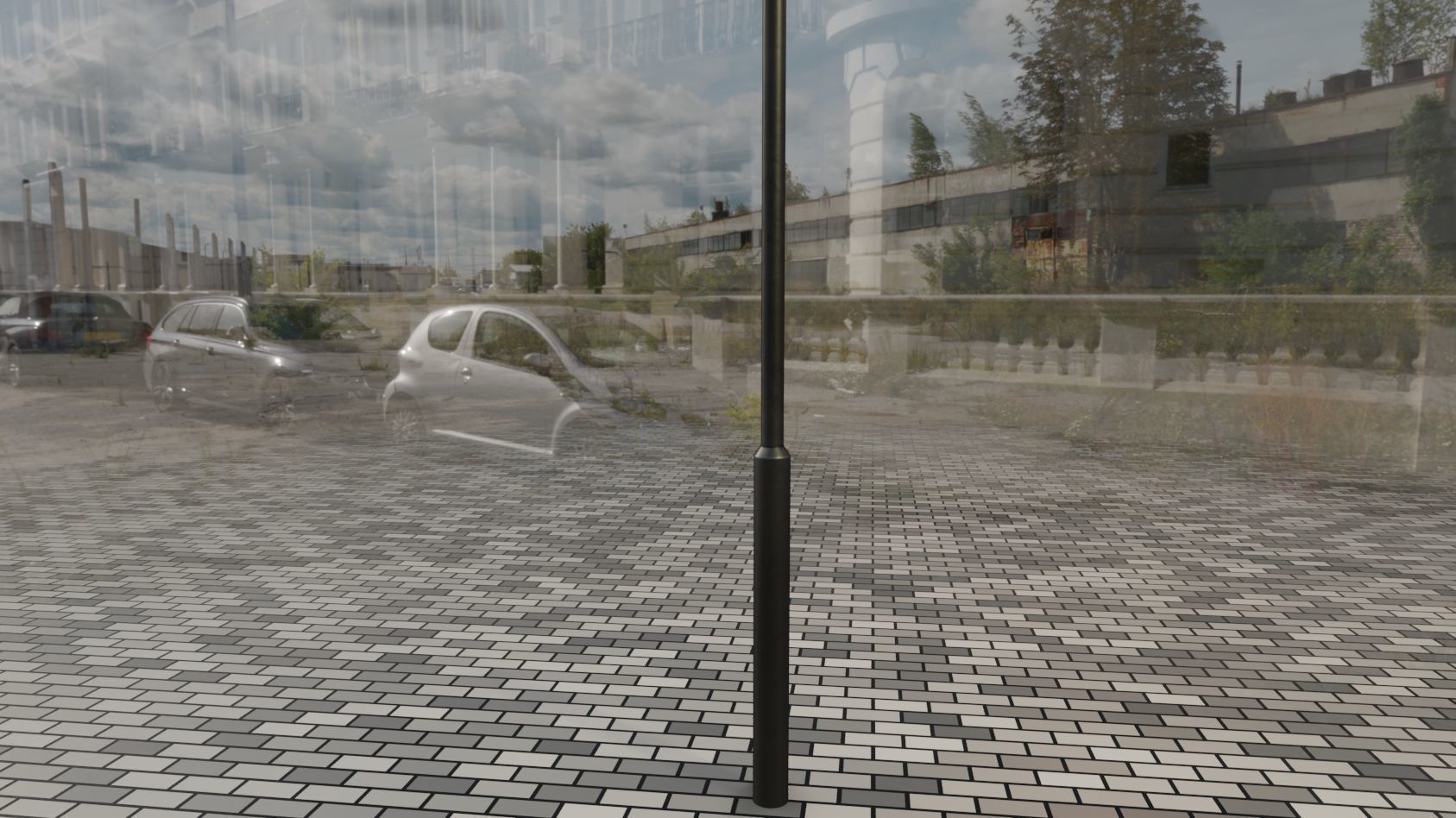 Street Light 12 version 2 3m with pole 3 Low-poly 3D model_3