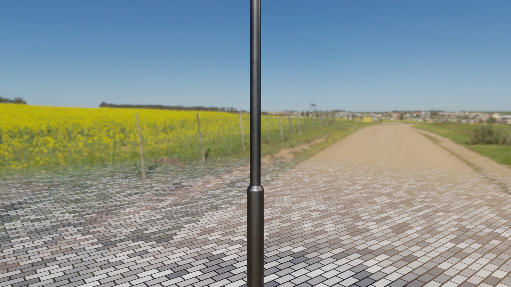 Street Light 12 version 2 3m with pole 3 Low-poly 3D model_33