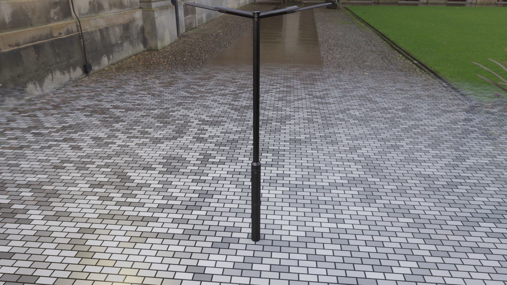 Street Light 12 version 2 3m with pole 3 Low-poly 3D model_22