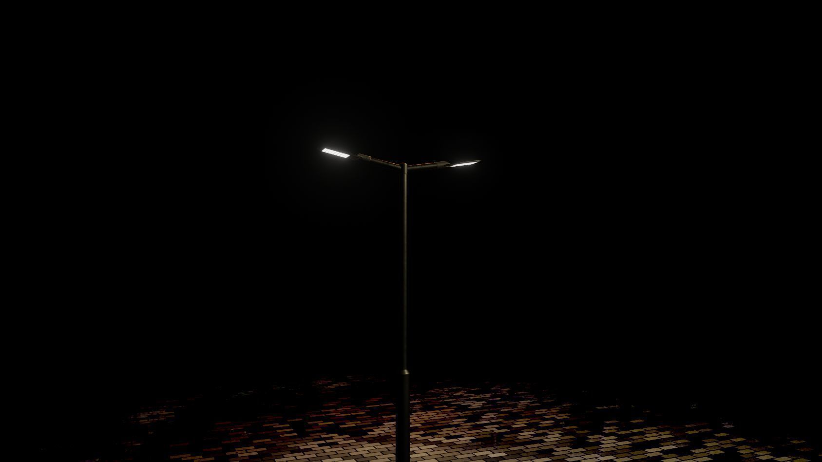 Street Light 12 version 2 3m with pole 3 Low-poly 3D model_66