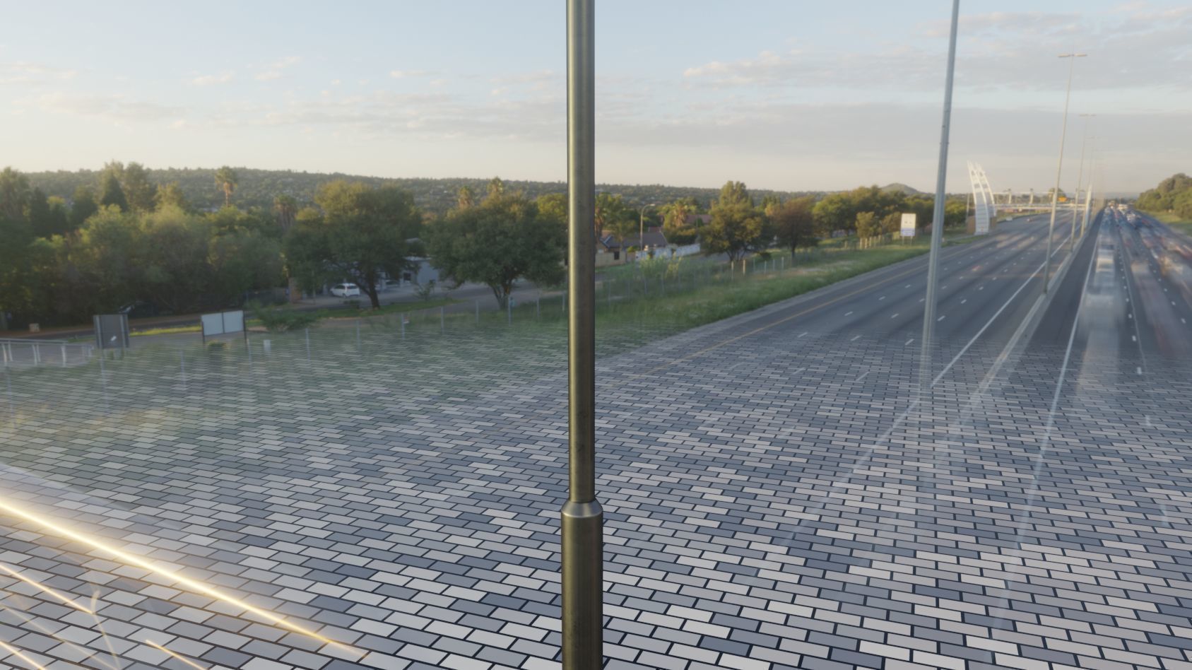 Street Light 12 version 2 3m with pole 3 Low-poly 3D model_38