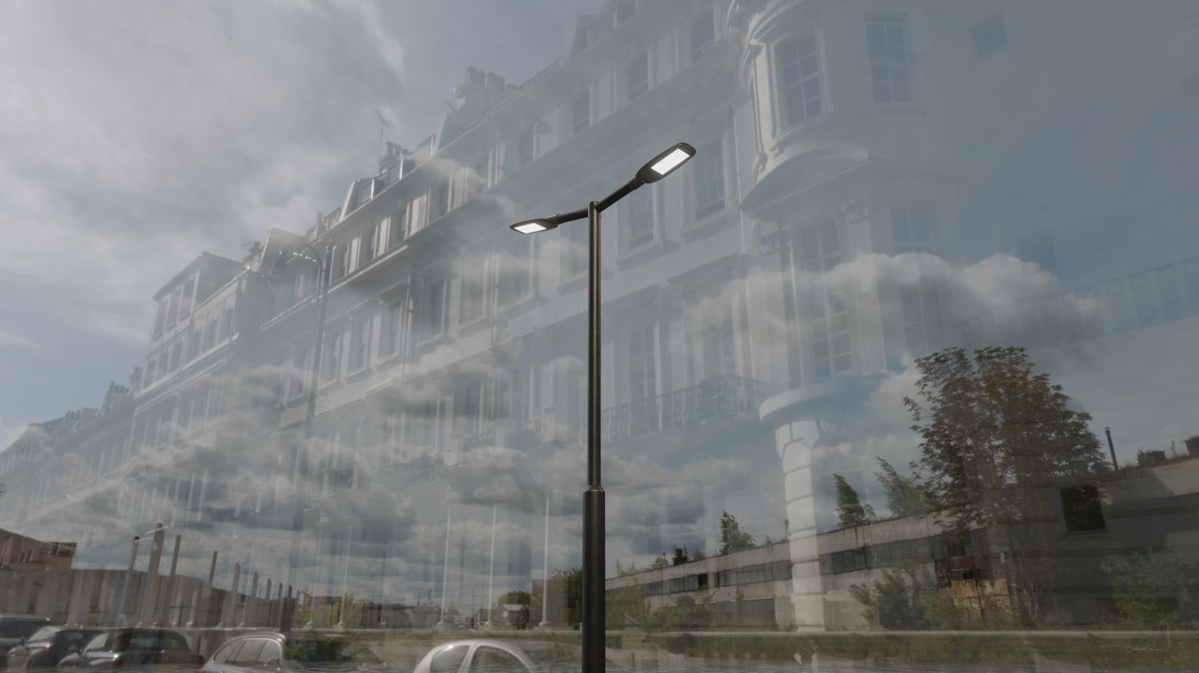 Street Light 12 version 2 3m with pole 3 Low-poly 3D model_73