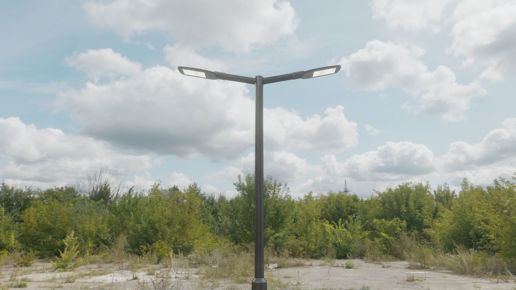 Street Light 12 version 2 3m with pole 3 Low-poly 3D model_51