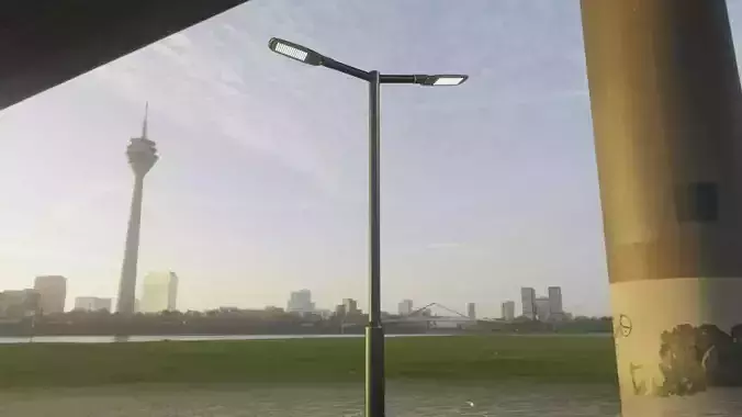 Street Light 12 version 2 3m with pole 3 Low-poly 3D model