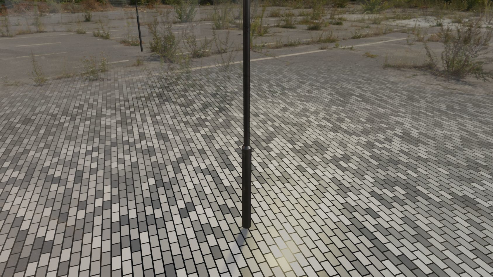 Street Light 12 version 2 3m with pole 3 Low-poly 3D model_28