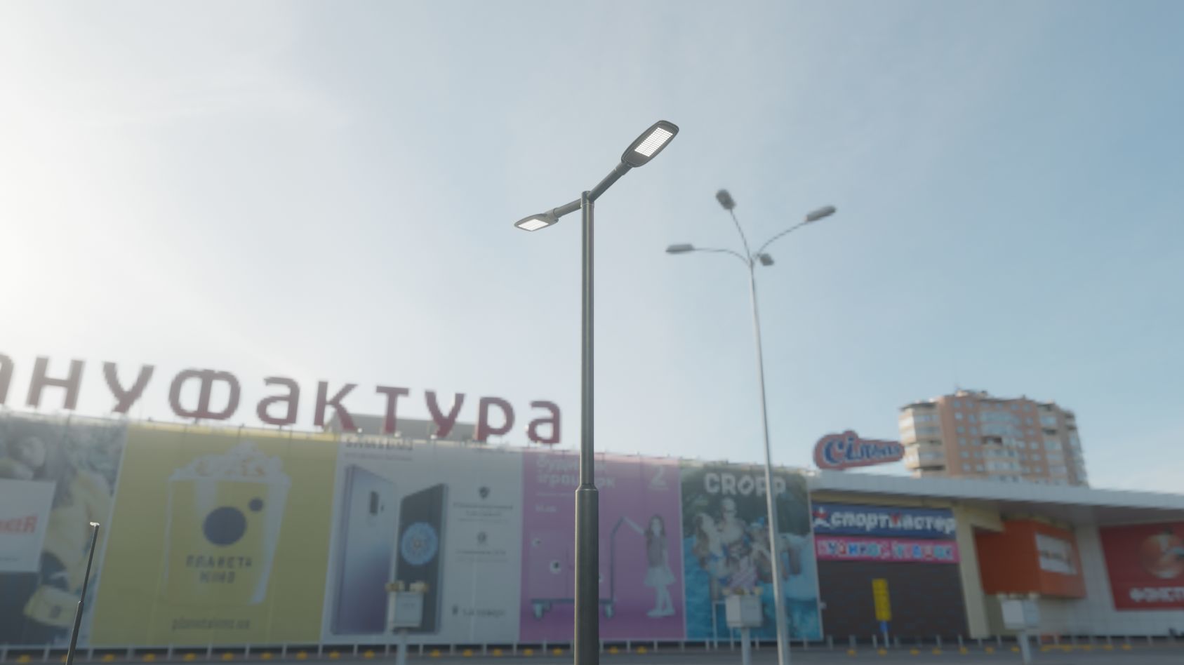 Street Light 12 version 2 3m with pole 3 Low-poly 3D model_74