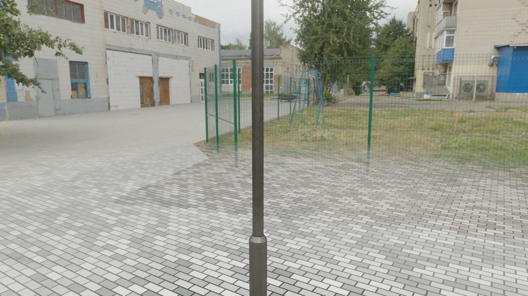 Street Light 12 version 2 3m with pole 3 Low-poly 3D model_39