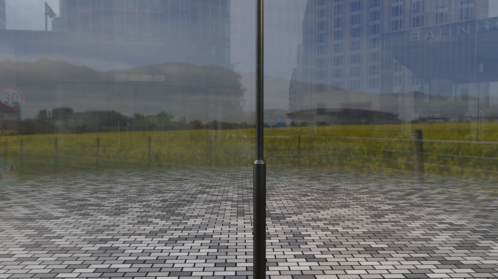 Street Light 12 version 2 3m with pole 3 Low-poly 3D model_2