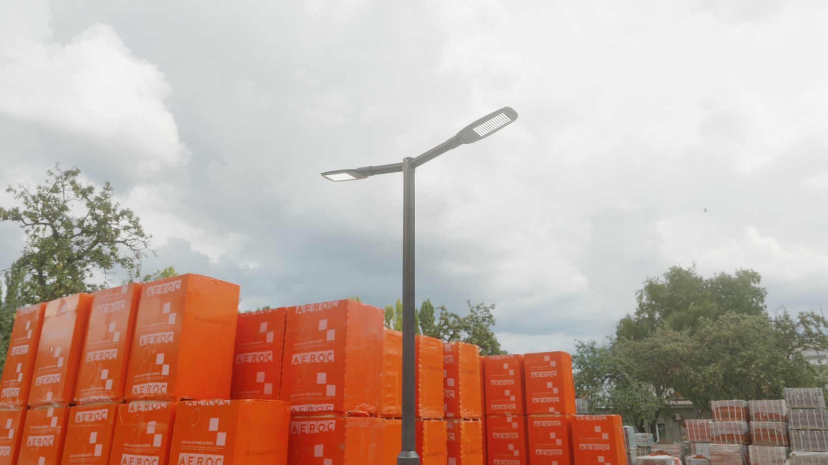 Street Light 12 version 2 3m with pole 3 Low-poly 3D model_54