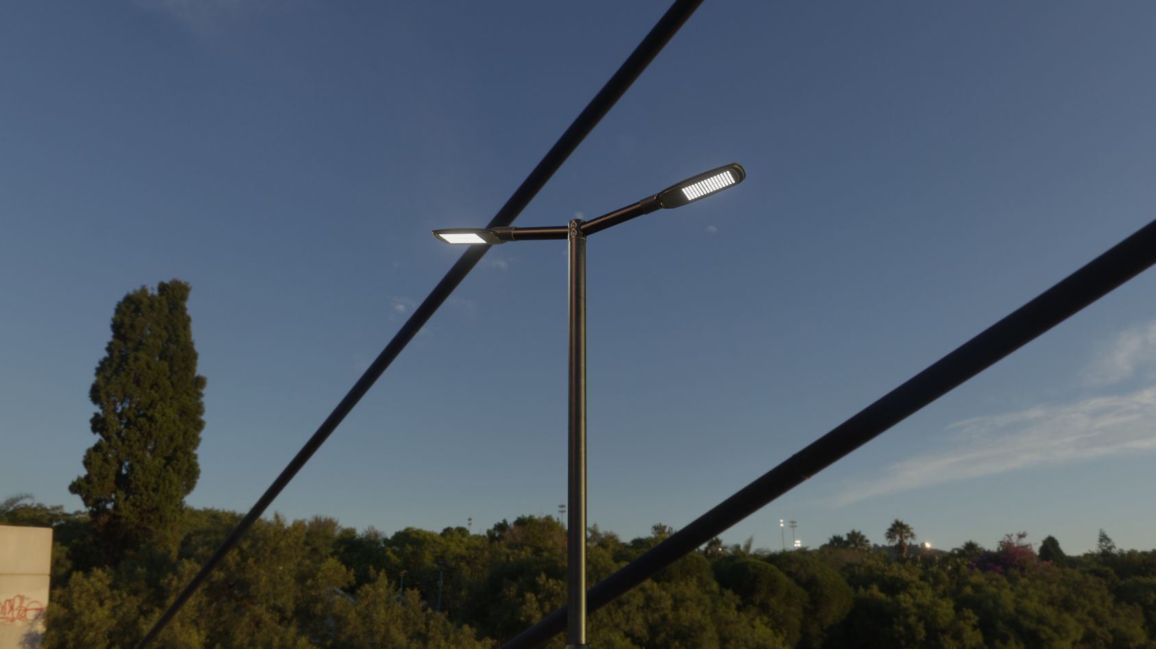 Street Light 12 version 2 3m with pole 3 Low-poly 3D model_53