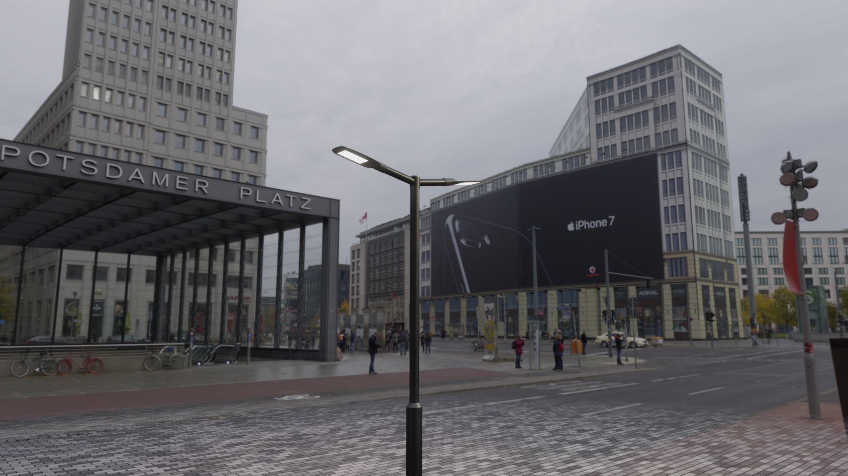 Street Light 12 version 2 3m with pole 3 Low-poly 3D model_64