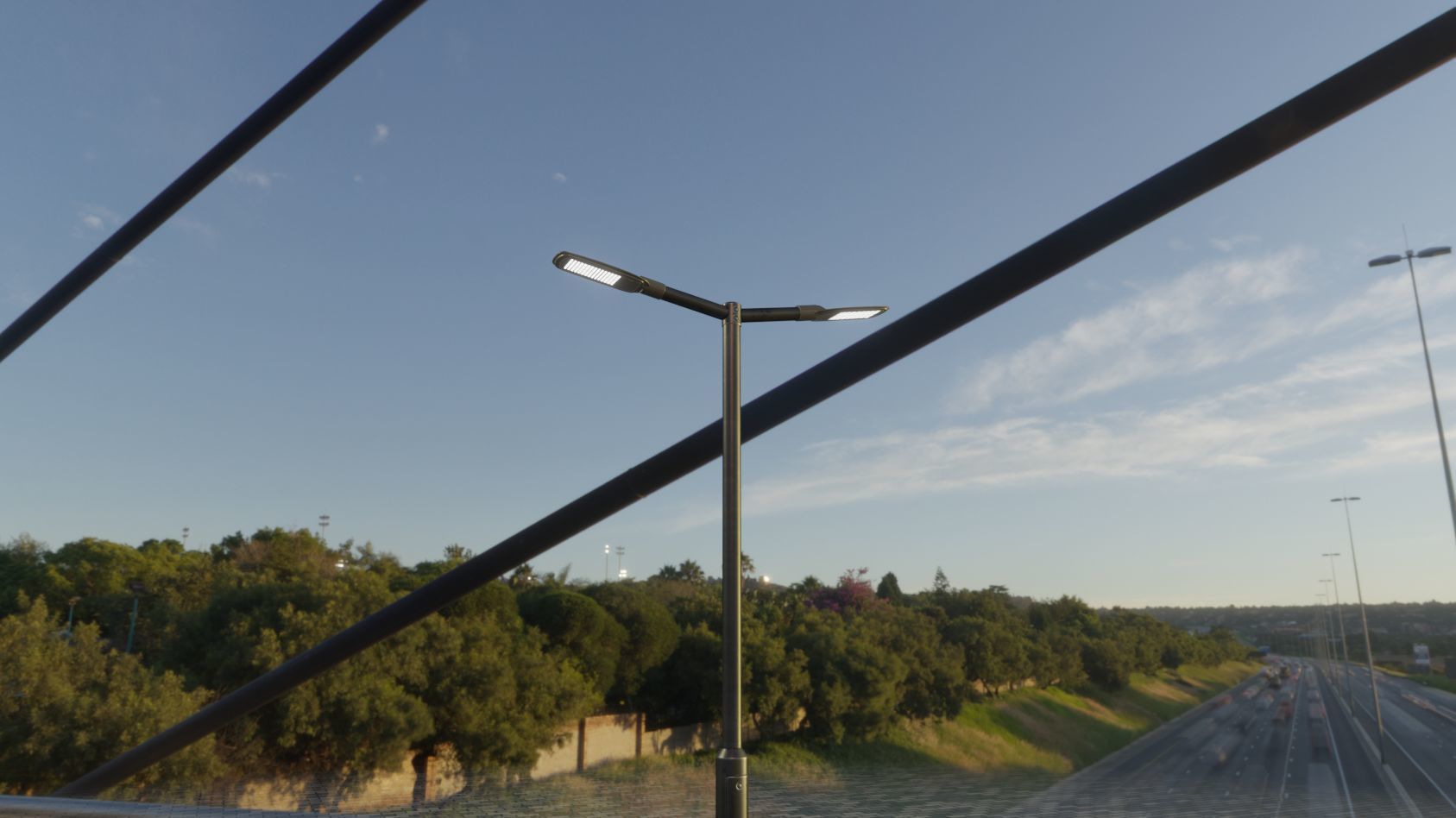 Street Light 12 version 2 3m with pole 3 Low-poly 3D model_83