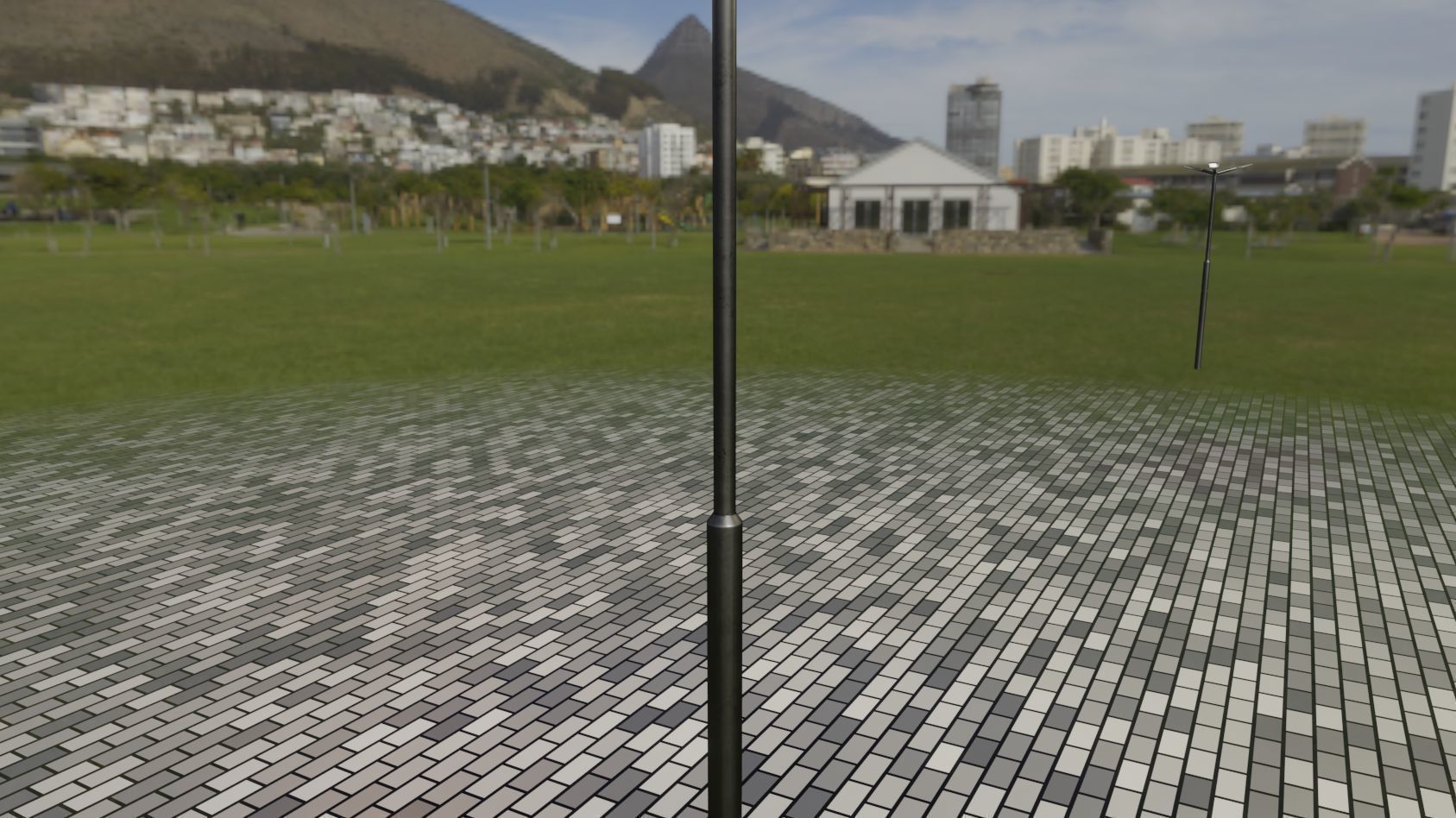 Street Light 12 version 2 3m with pole 3 Low-poly 3D model_32