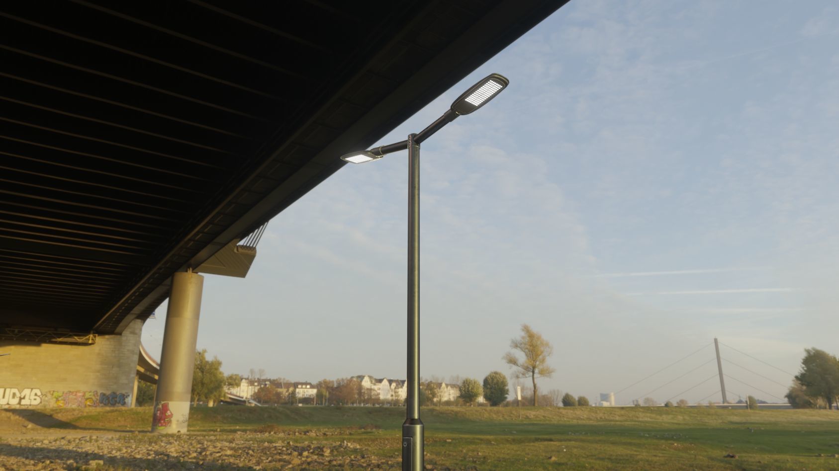 Street Light 12 version 2 3m with pole 3 Low-poly 3D model_55