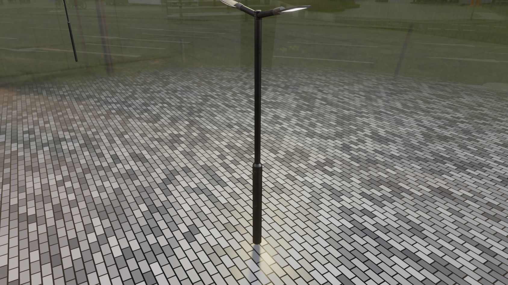 Street Light 12 version 2 3m with pole 3 Low-poly 3D model_27