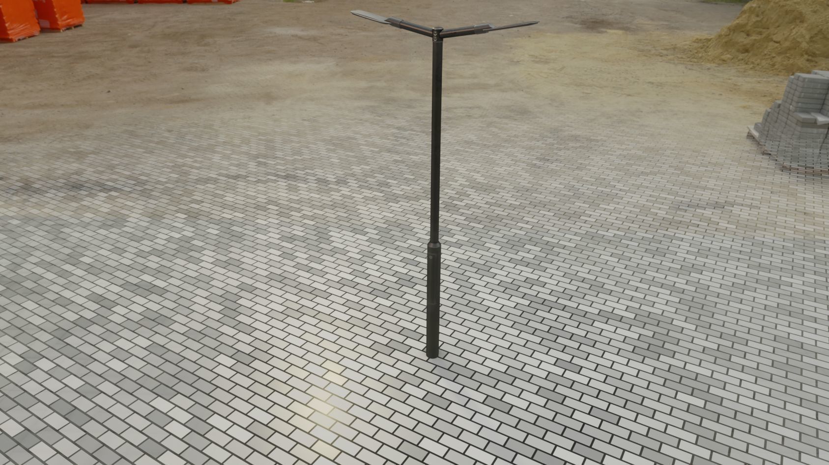 Street Light 12 version 2 3m with pole 3 Low-poly 3D model_24