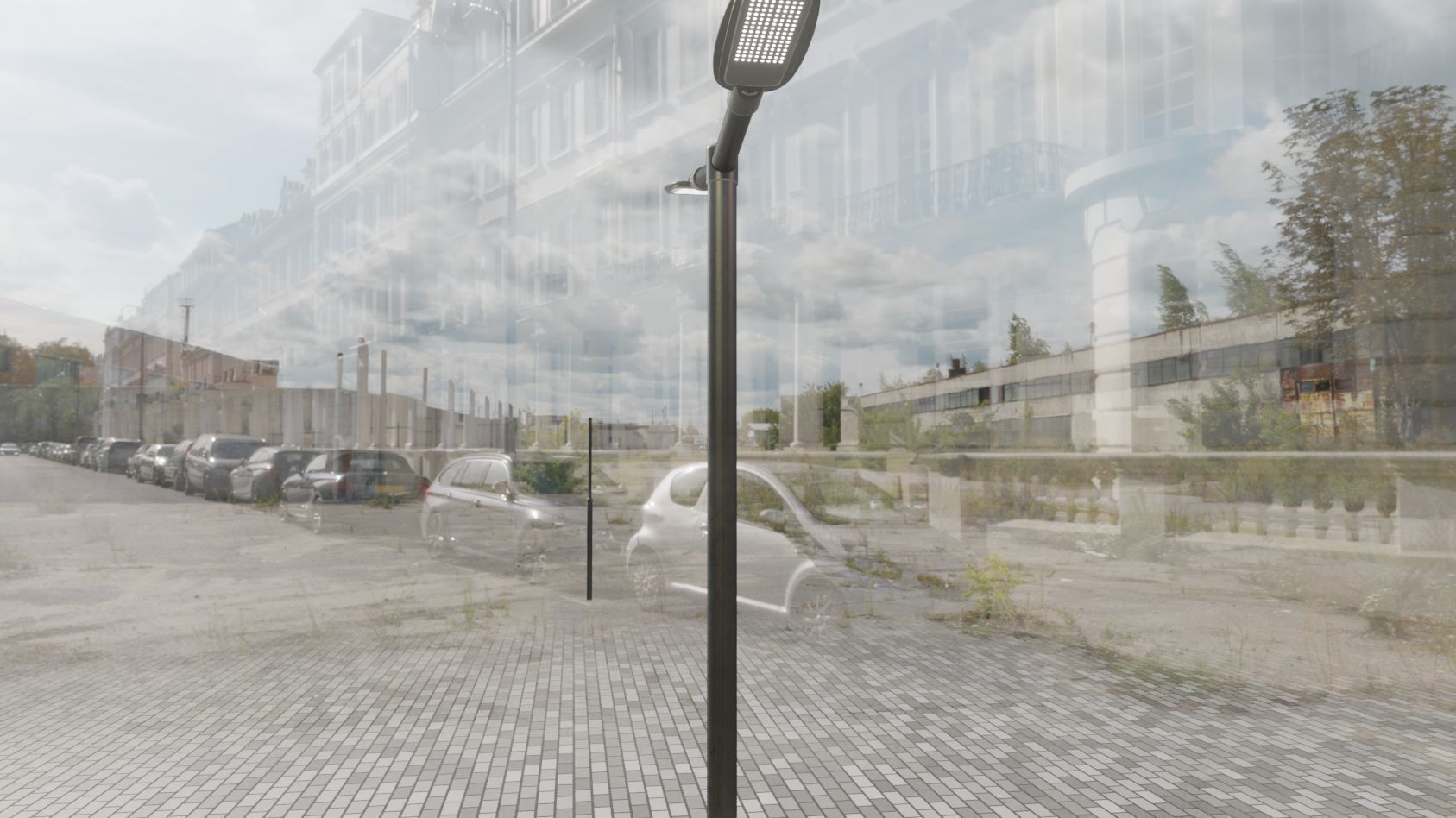 Street Light 12 version 2 3m with pole 3 Low-poly 3D model_43