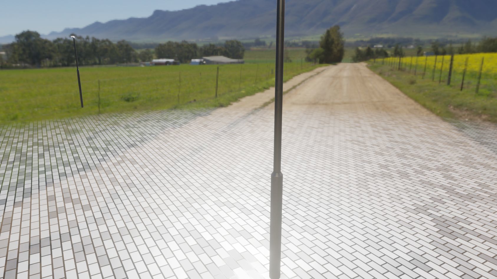 Street Light 12 version 2 3m with pole 3 Low-poly 3D model_8