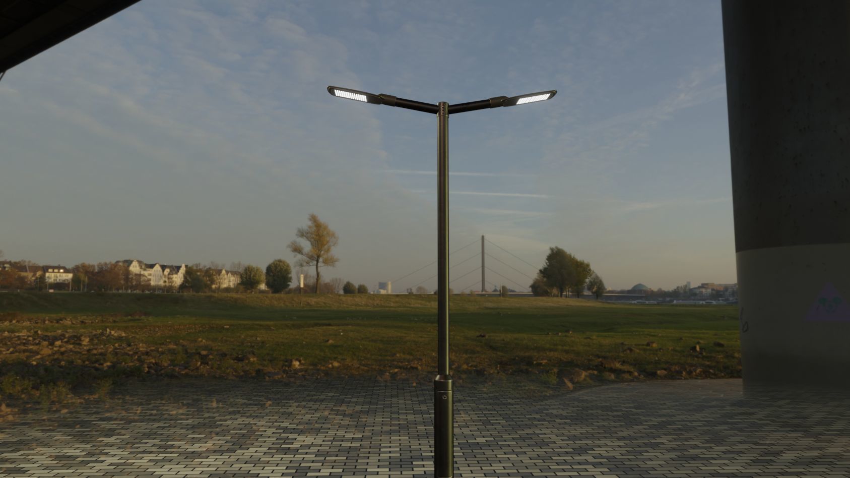 Street Light 12 version 2 3m with pole 3 Low-poly 3D model_85