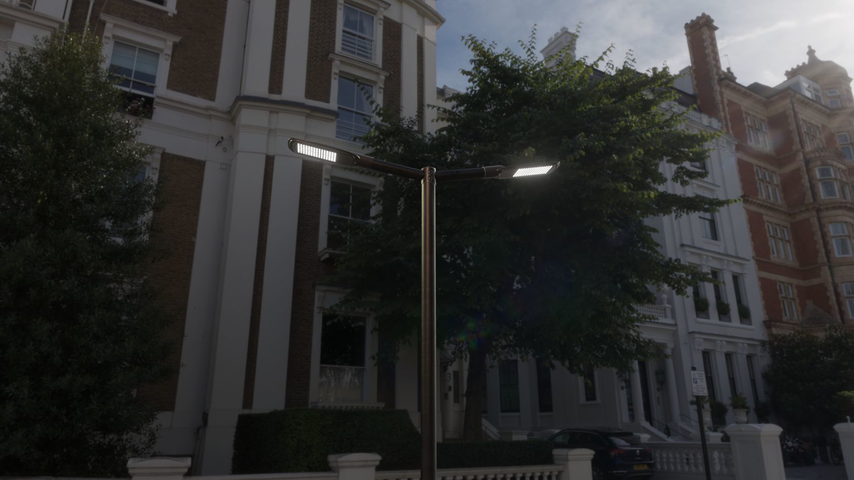 Street Light 12 version 2 3m with pole 3 Low-poly 3D model_50