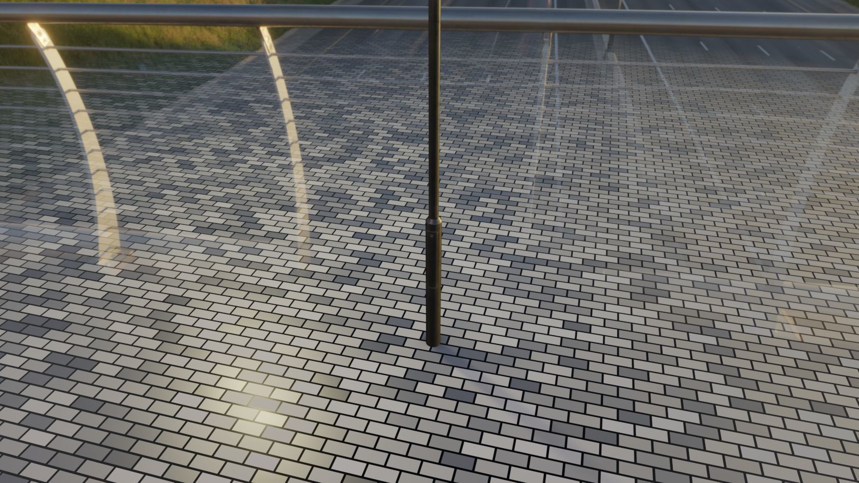 Street Light 12 version 2 3m with pole 3 Low-poly 3D model_23