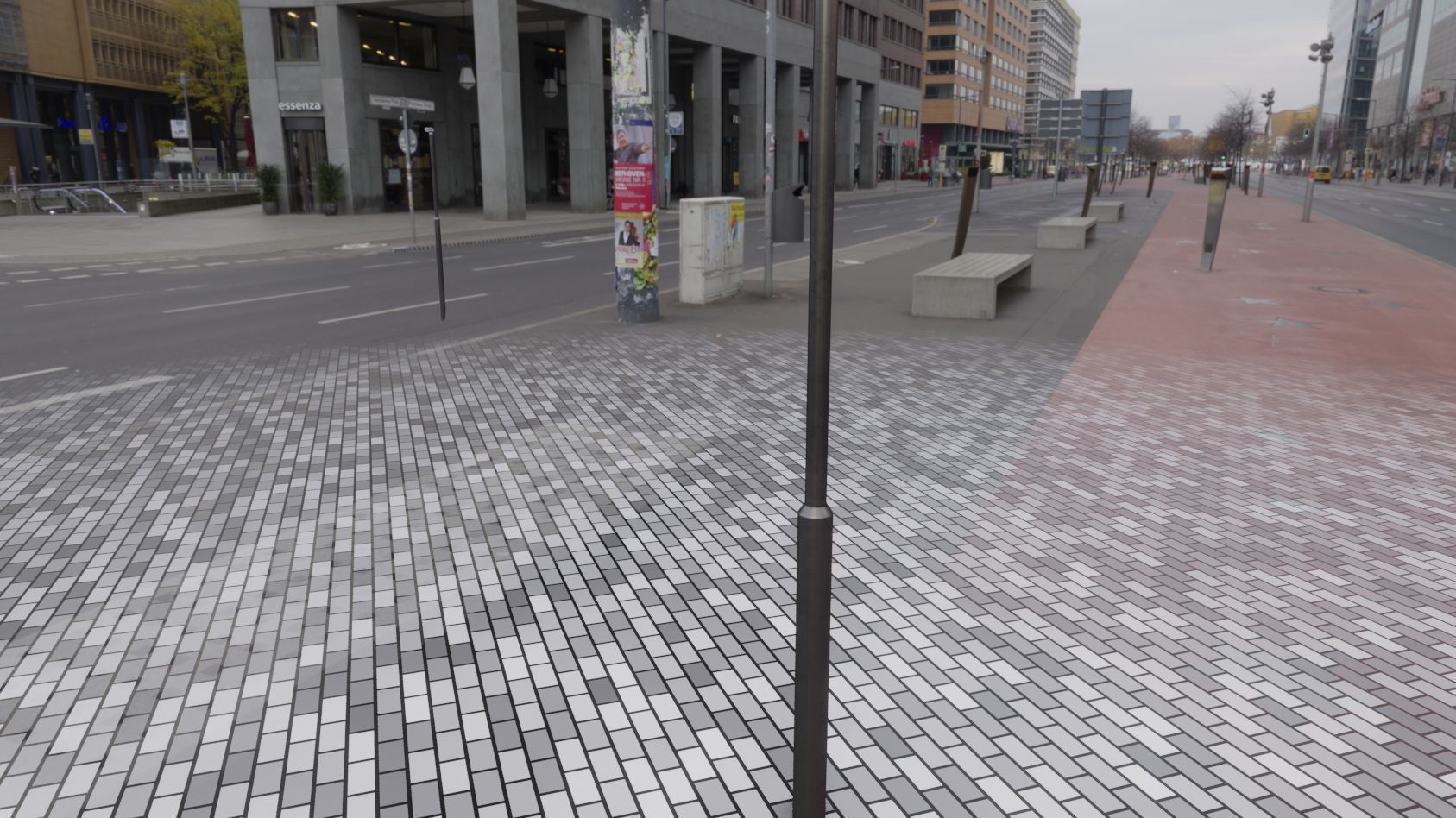 Street Light 12 version 2 3m with pole 3 Low-poly 3D model_9