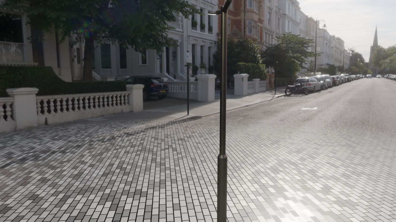 Street Light 12 version 2 3m with pole 3 Low-poly 3D model_10