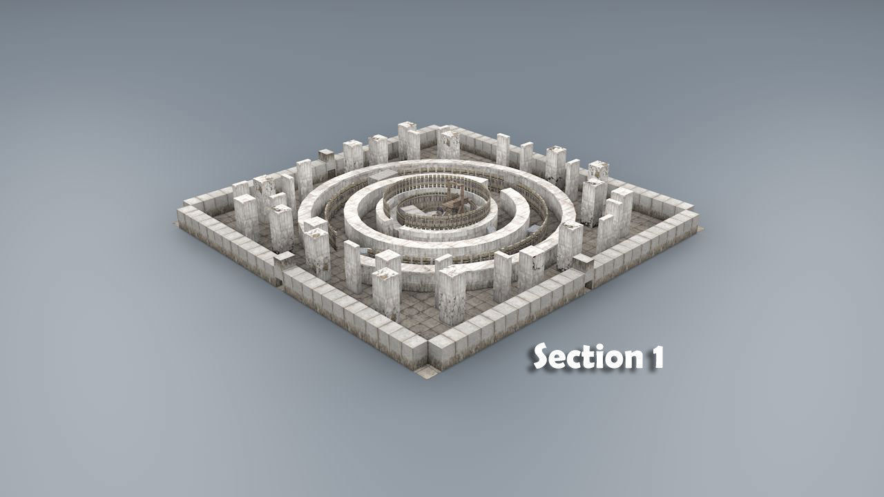 Stone Maze 3D model_2