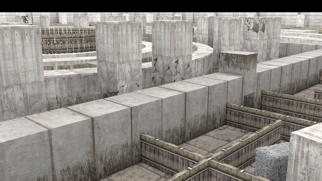 Stone Maze 3D model_6