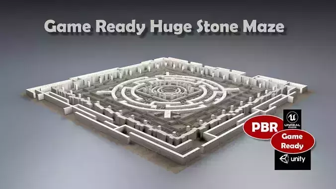Stone Maze 3D model