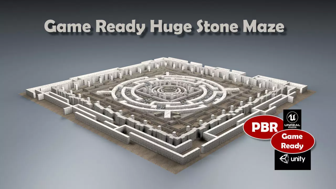 Stone Maze 3D model_0