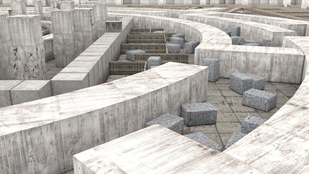 Stone Maze 3D model_11