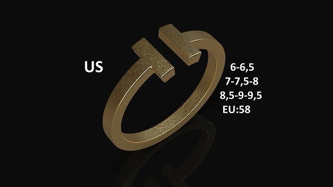 Model 163 Tiffany Ring US Size 3D print model