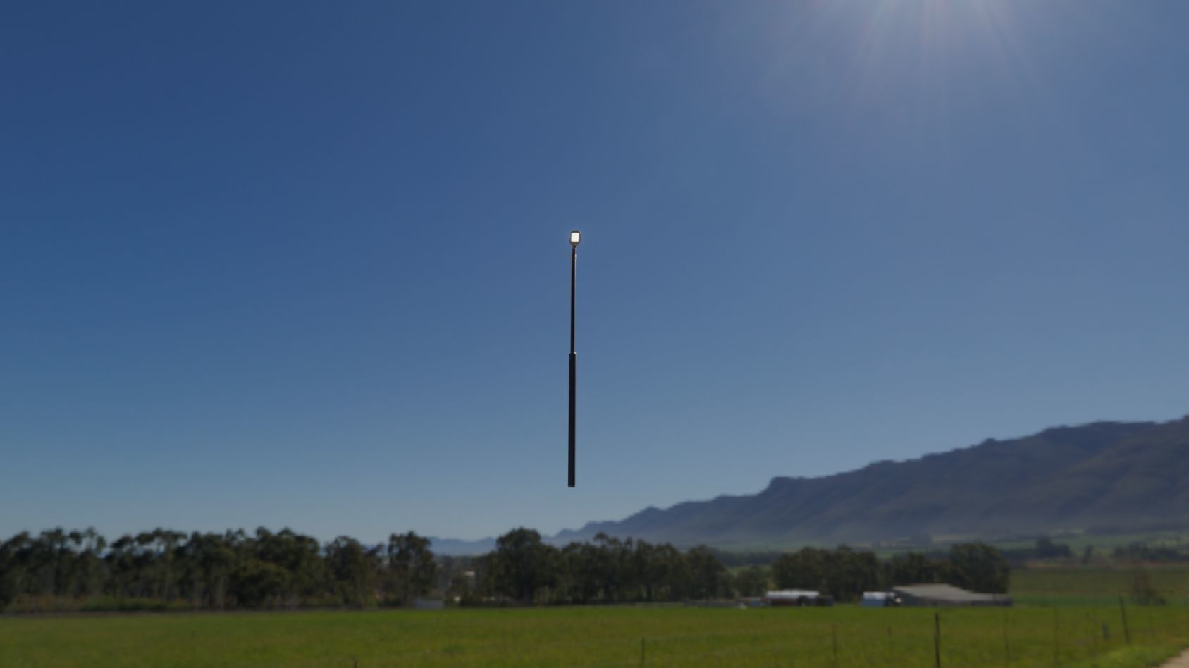 Street Light 12 version 1 3m with pole 3 Low-poly 3D model_25