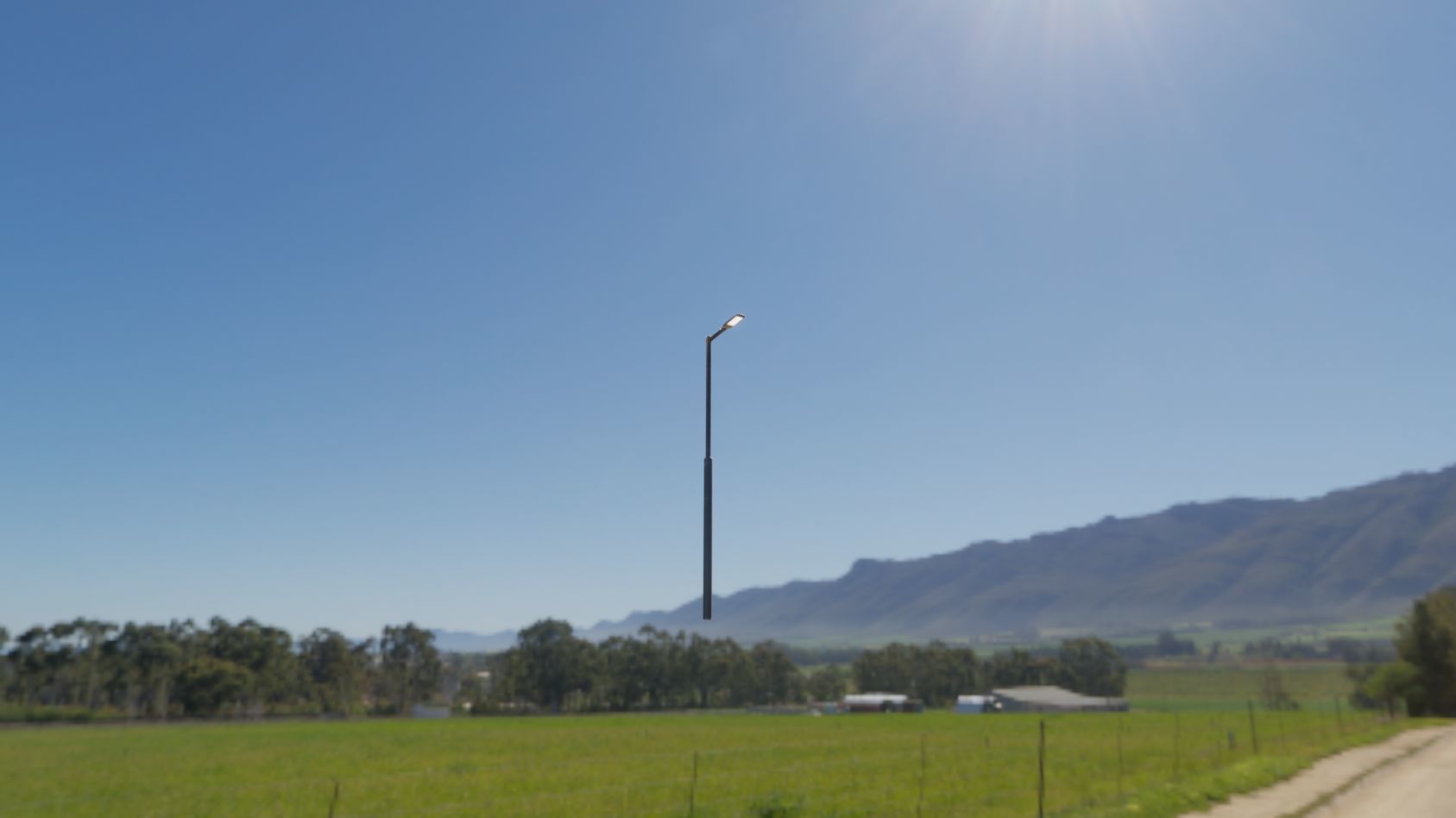 Street Light 12 version 1 3m with pole 3 Low-poly 3D model_55