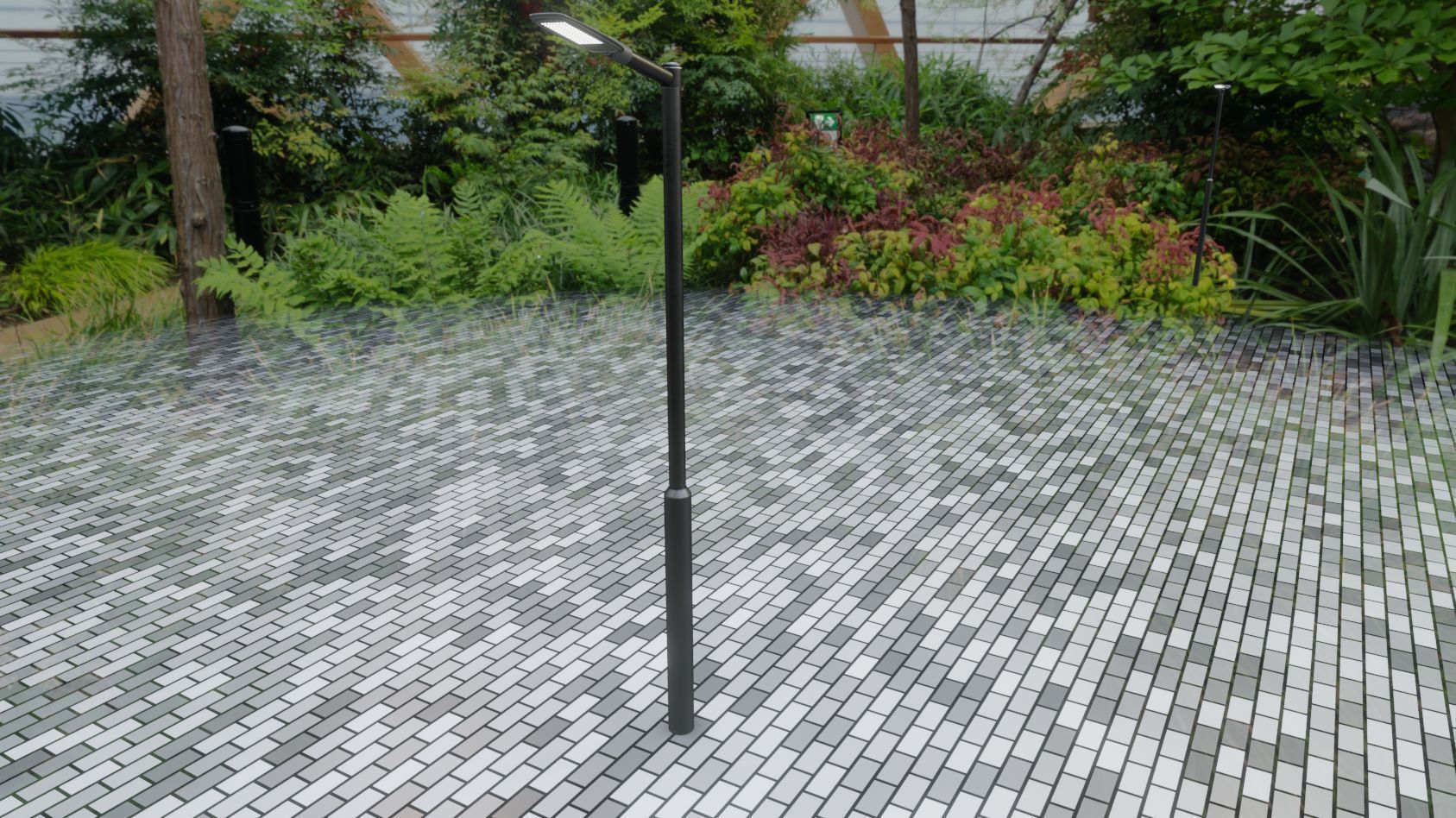 Street Light 12 version 1 3m with pole 3 Low-poly 3D model_97