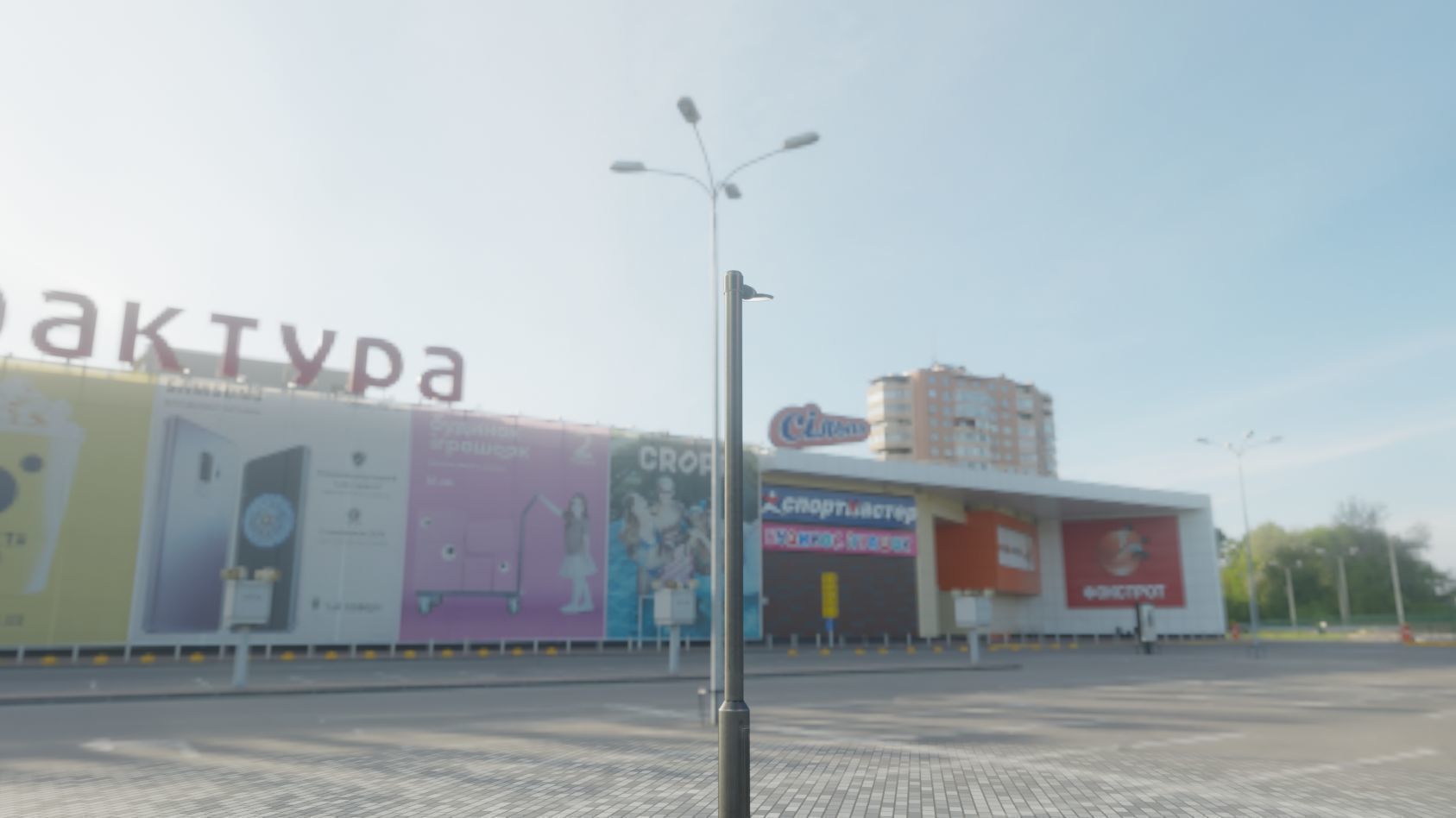 Street Light 12 version 1 3m with pole 3 Low-poly 3D model_11