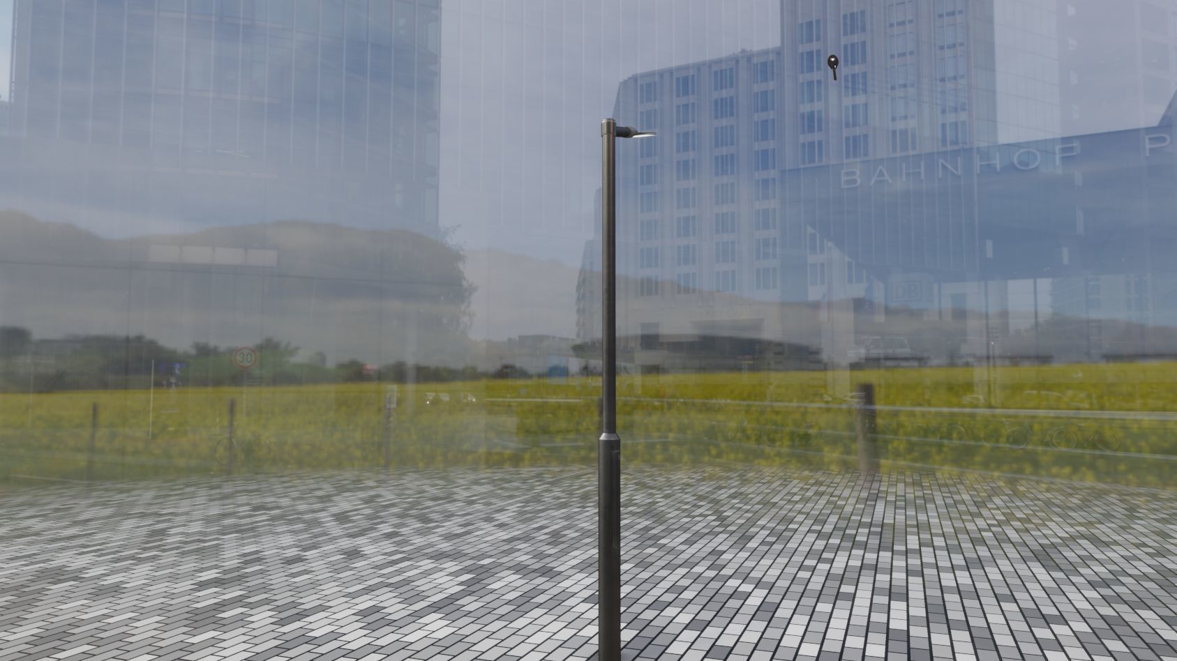 Street Light 12 version 1 3m with pole 3 Low-poly 3D model_79