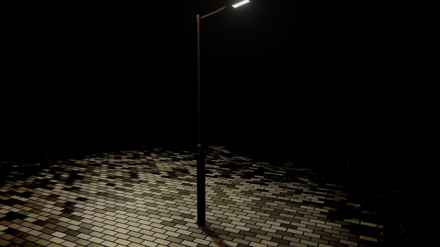 Street Light 12 version 1 3m with pole 3 Low-poly 3D model_88