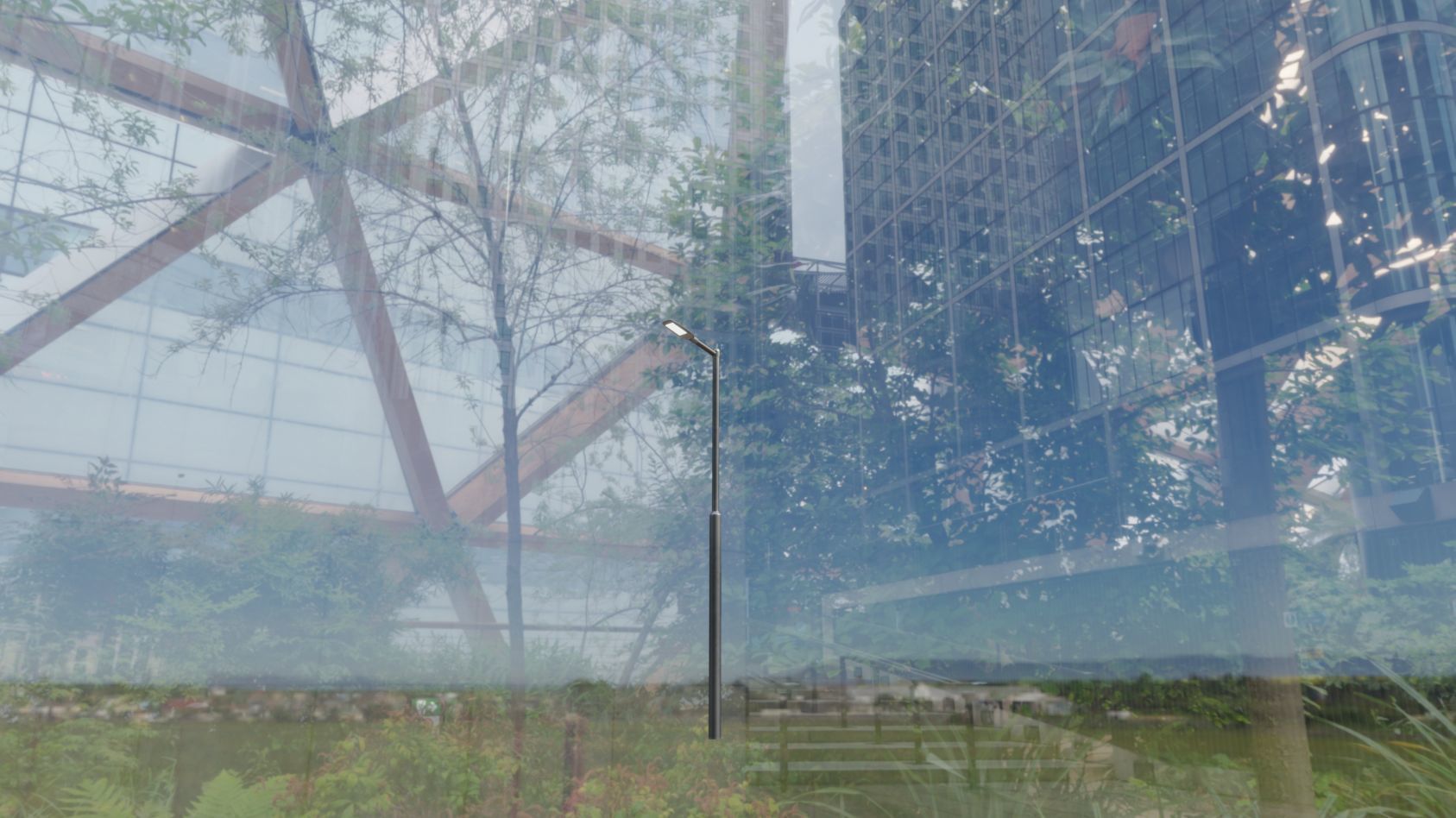 Street Light 12 version 1 3m with pole 3 Low-poly 3D model_63