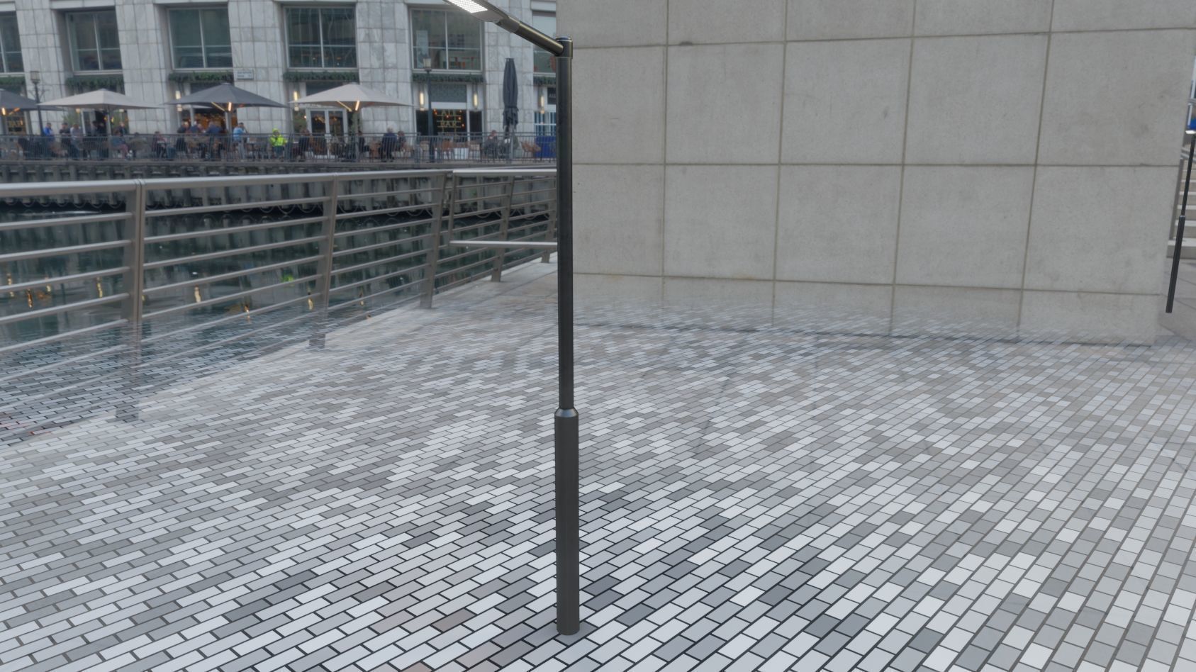 Street Light 12 version 1 3m with pole 3 Low-poly 3D model_98