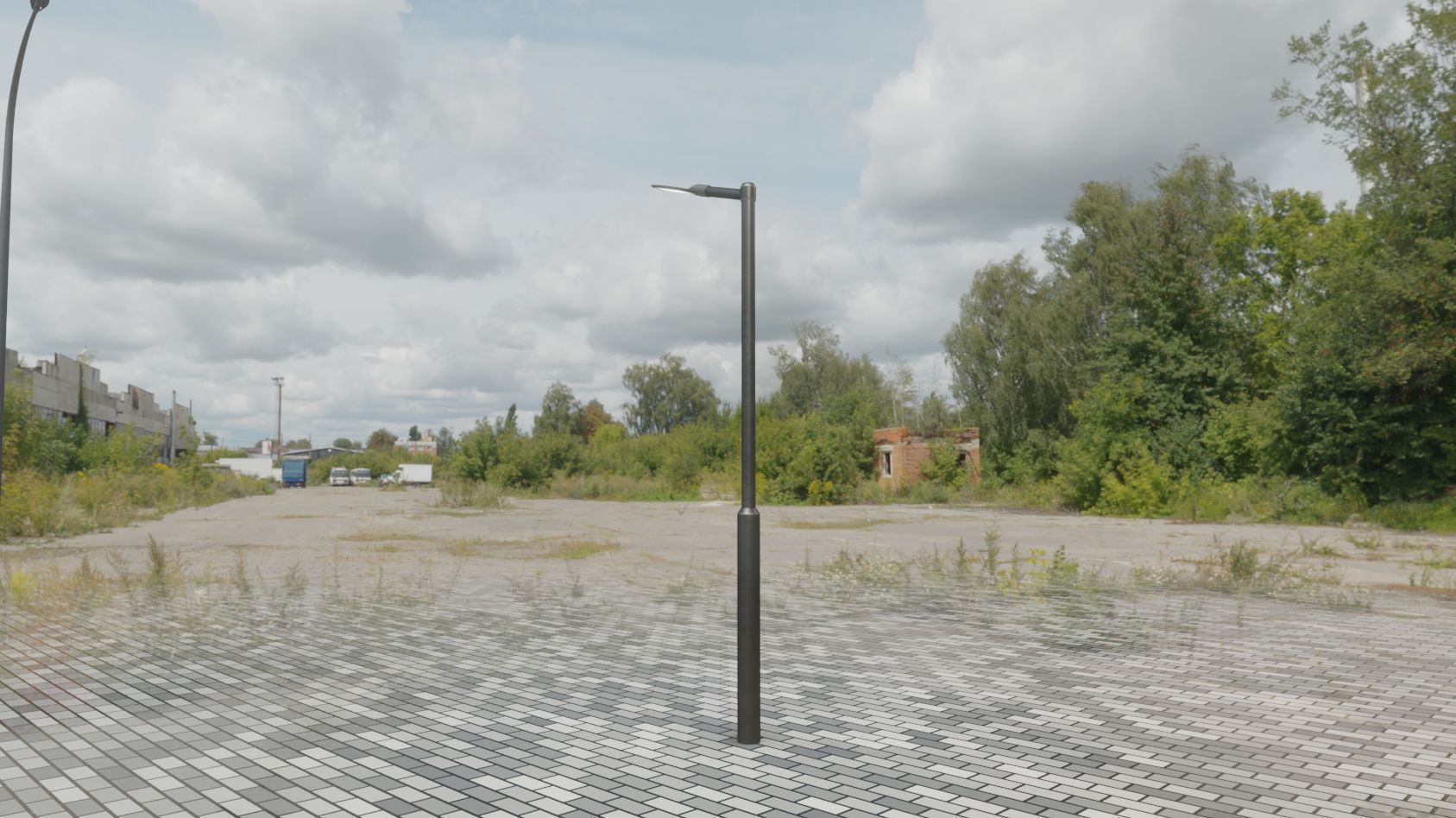 Street Light 12 version 1 3m with pole 3 Low-poly 3D model_73