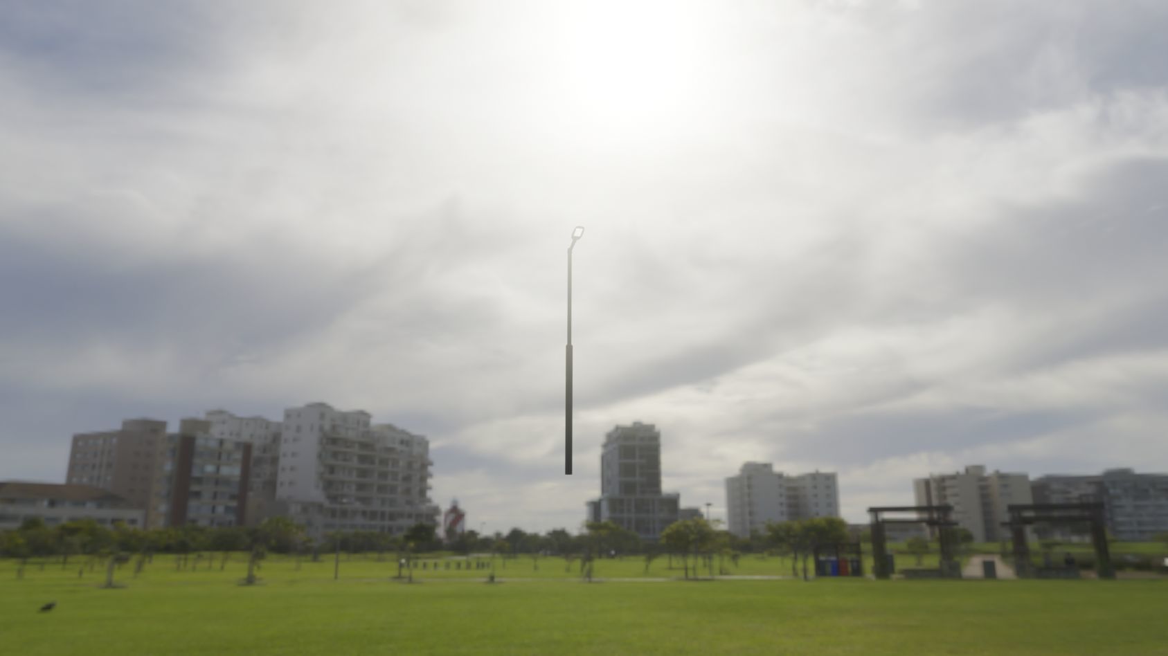 Street Light 12 version 1 3m with pole 3 Low-poly 3D model_24