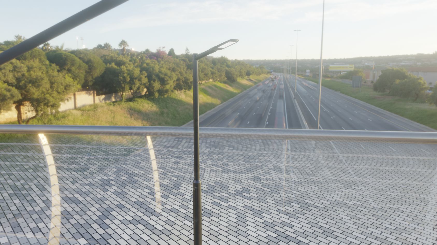 Street Light 12 version 1 3m with pole 3 Low-poly 3D model_90