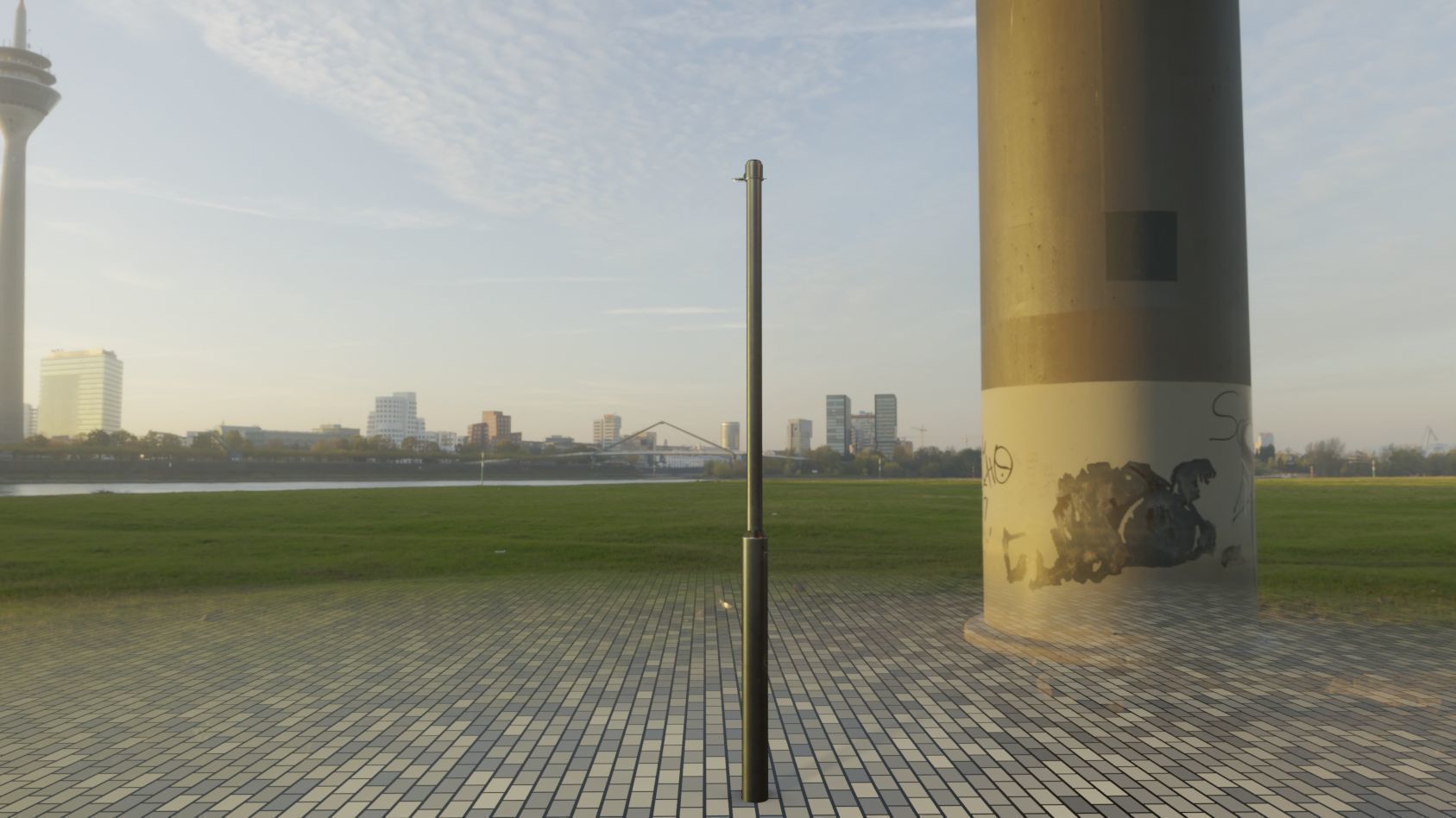 Street Light 12 version 1 3m with pole 3 Low-poly 3D model_77