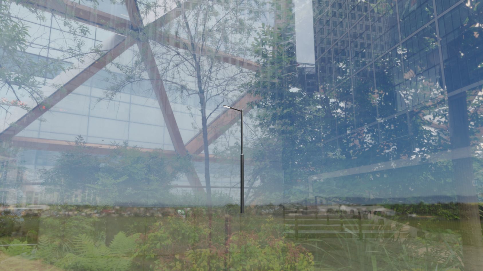 Street Light 12 version 1 3m with pole 3 Low-poly 3D model_33